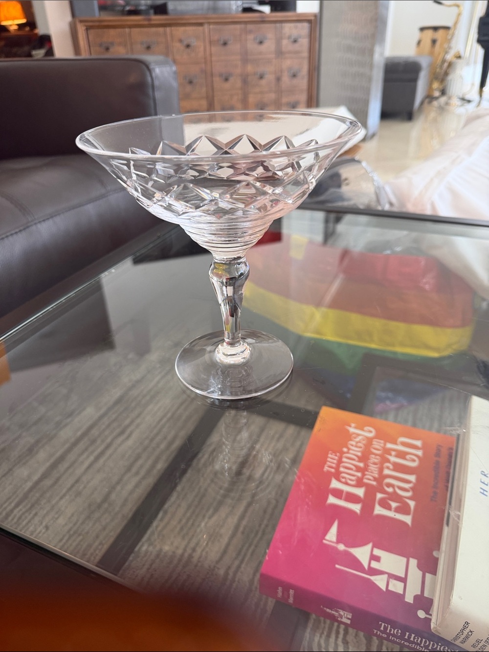 Clear Cut Crystal-Style Dessert Coupe - Clear Glass